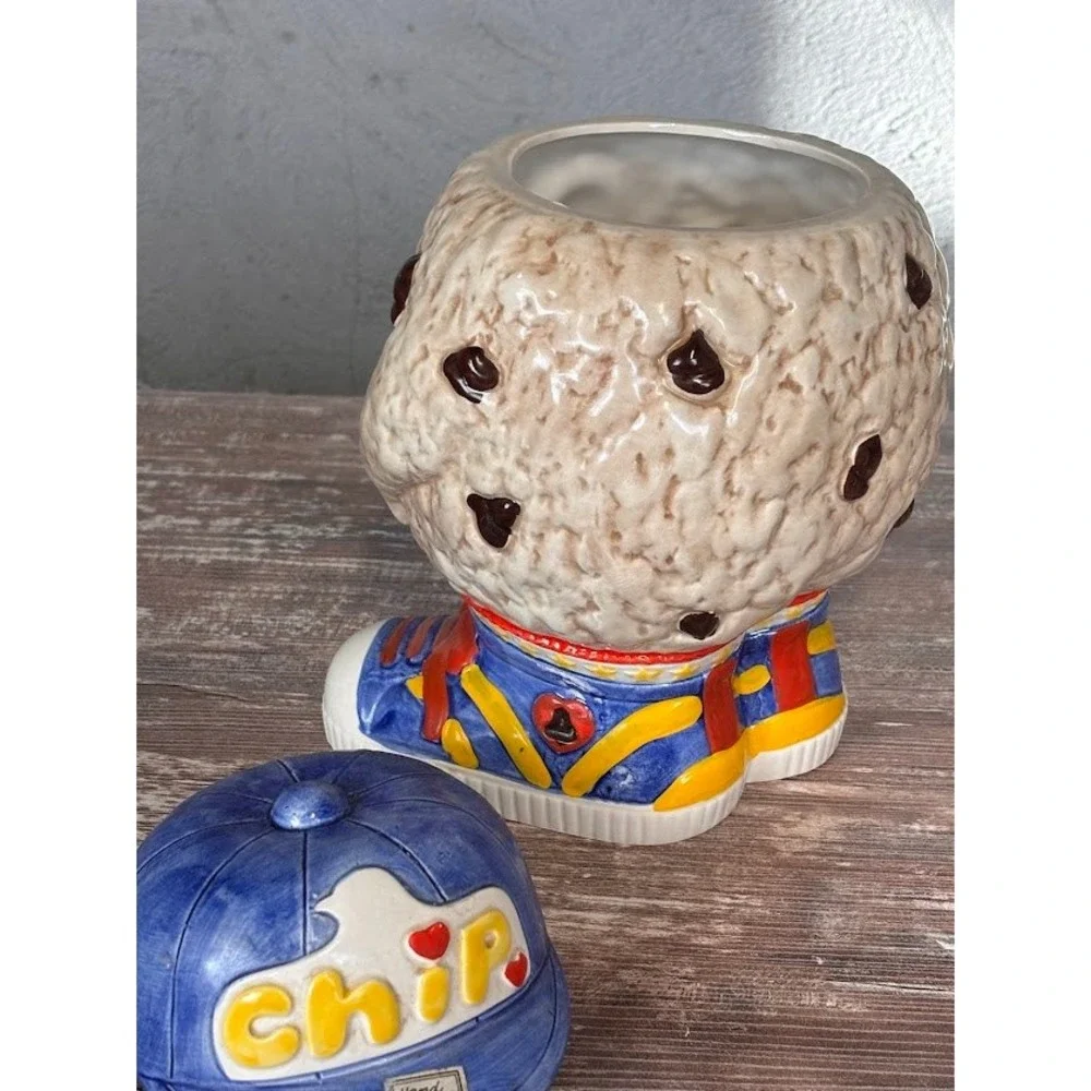 Christine Harris Amos 1991 Chip Cookie Character Ceramic Cookie Jar Hand Painted